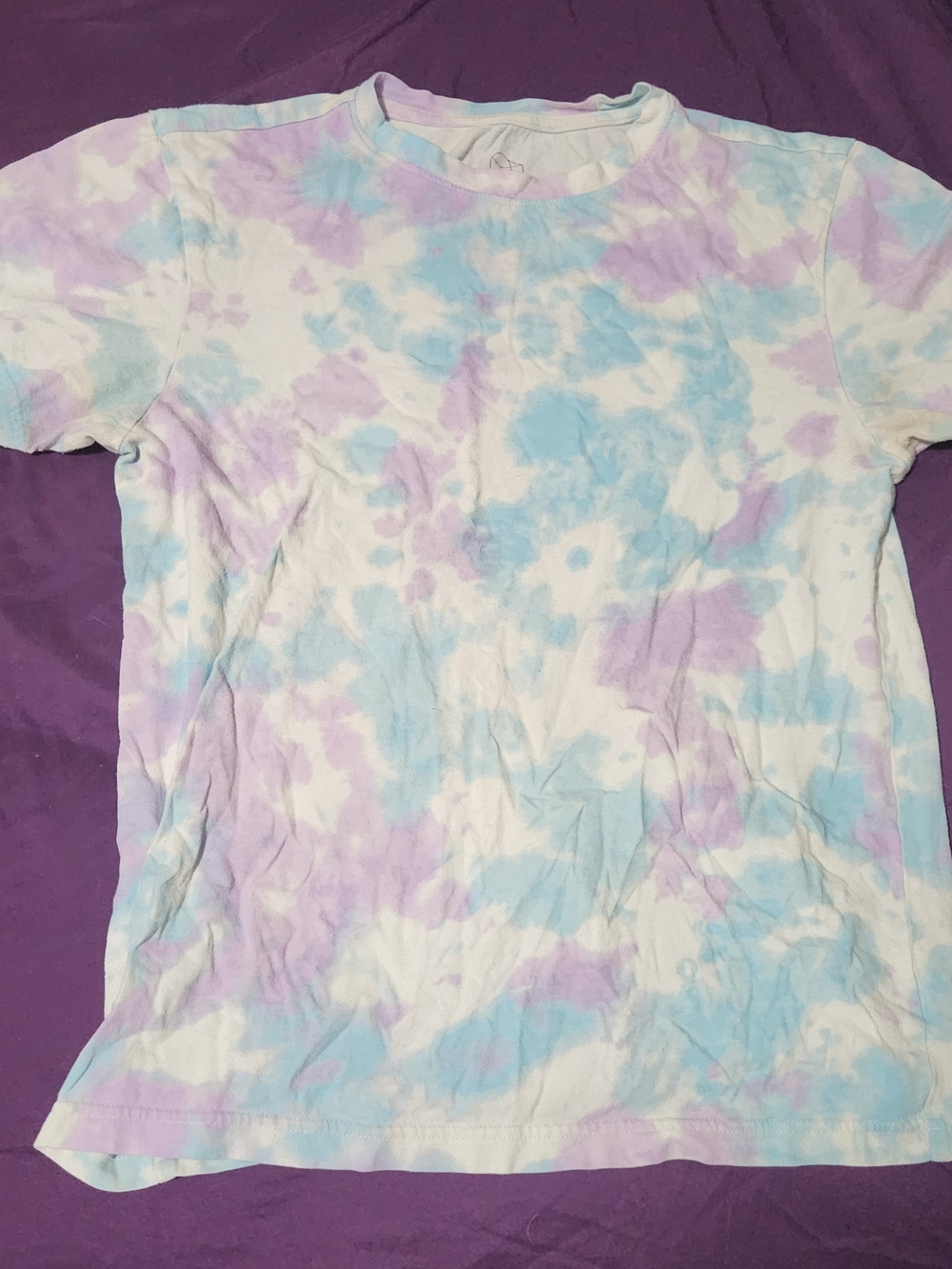 Original Use Tie-Dye Short Sleeve Tee in White, Light Blue & Lavender